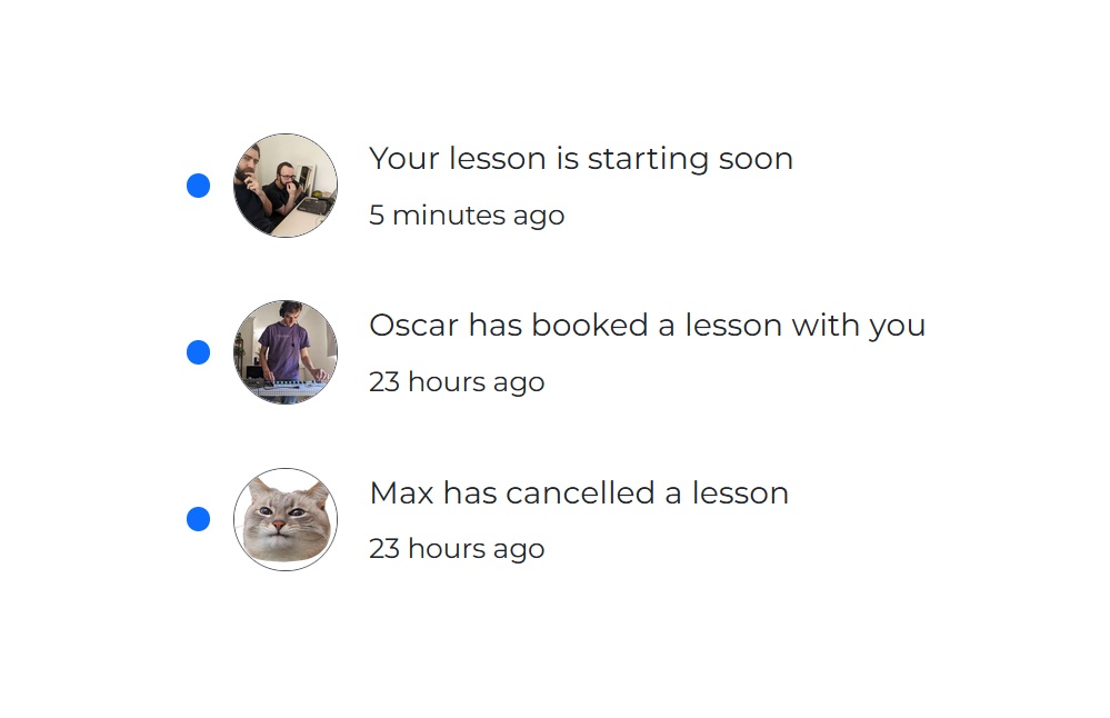 bell icon for automated reminders